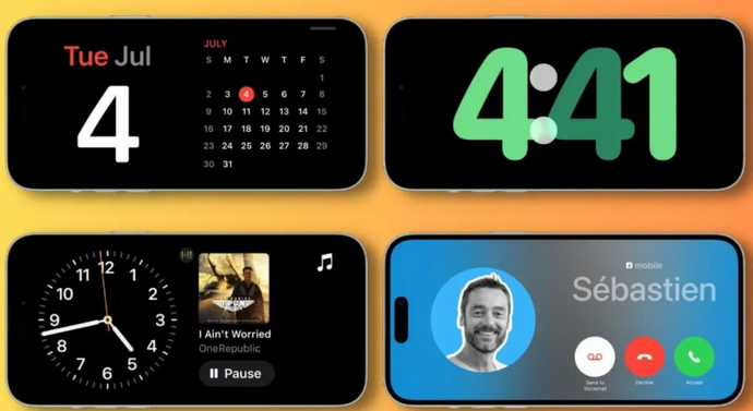 侨乡街道开发区苹果手机维修分享iOS17横屏充电待机显示有什么好处 